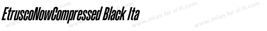 EtruscoNowCompressed Black Italic字体转换